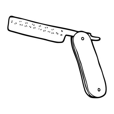 çizgi çizme çizgi film kesme boğaz ustura