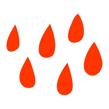 çizgi film doodle kan damlacıkları