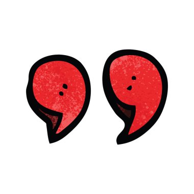 çizgi film doodle tırnak işaretleri