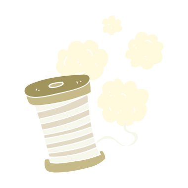 düz renk illüstrasyon iplik