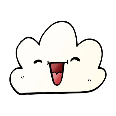 çizgi film doodle ifade hava bulut