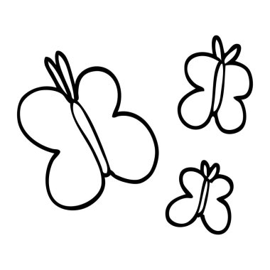 çizim karikatür kelebekler