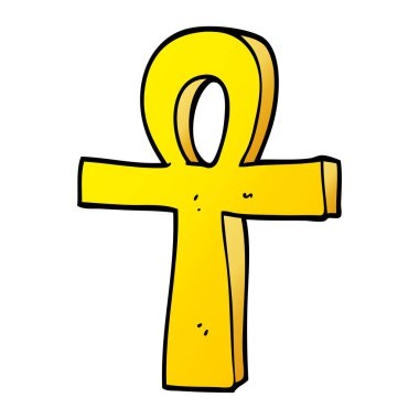 bir ankh karikatür doodle