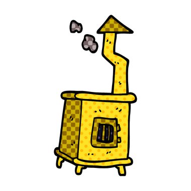 çizgi film doodle eski ahşap brülör