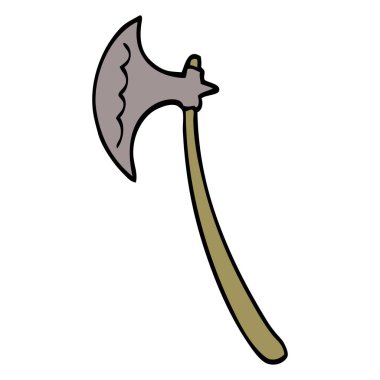 çizgi film doodle Ortaçağ balta