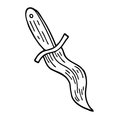 çizim karikatür dövme hançer simgesi