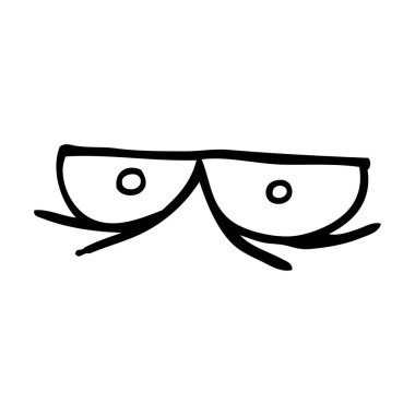 çizim karikatür bakan gözler