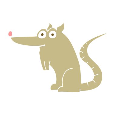 sıçan düz renkli çizimi