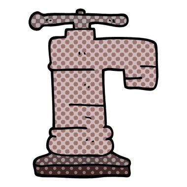 çizgi film doodle musluk, vektör, illüstrasyon