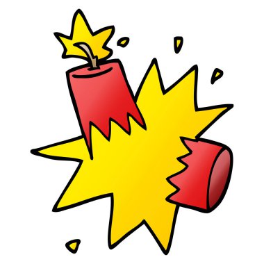 çizgi film doodle dinamit illüstrasyon