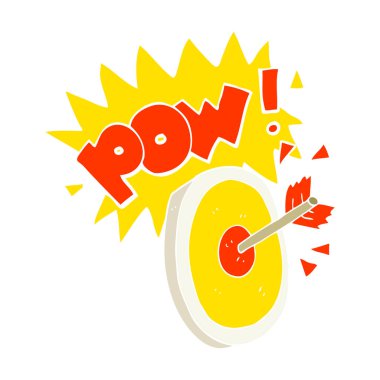 hedef isabet ok gösterimi düz renk