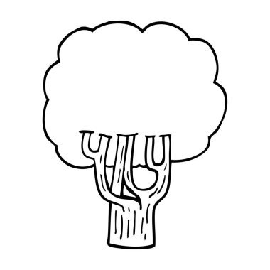 çizim karikatür çiçek açan ağaç