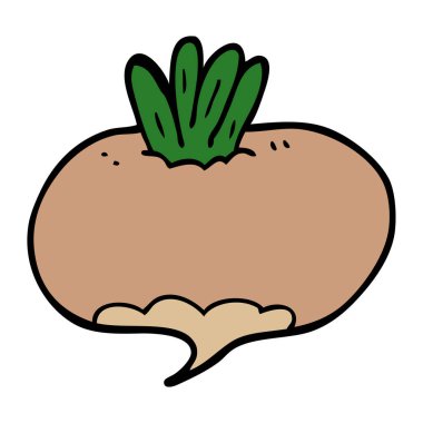 Doodle sebze, renkli vektör çizim karikatür