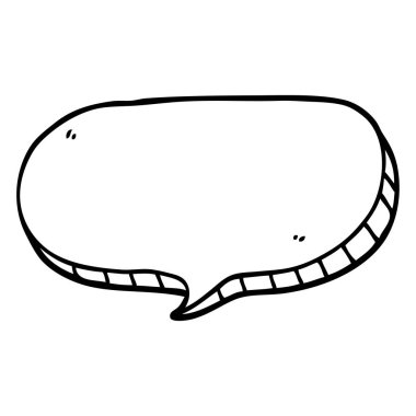 siyah ve beyaz karikatür konuşma balonu