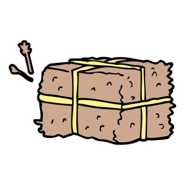 çizgi film doodle balya saman