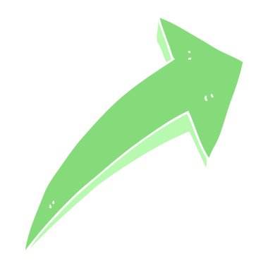 düz renk stil karikatür oku