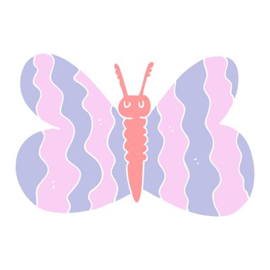 düz renk illüstrasyon kelebek