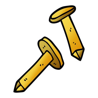 vektör çizim karikatür doodle çivi