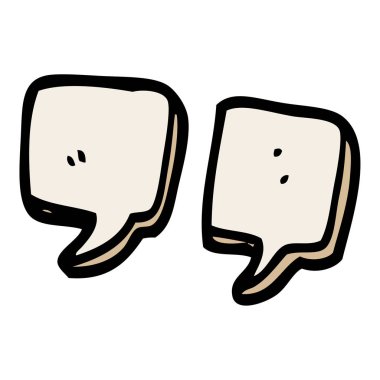 çizgi film doodle tırnak işaretleri