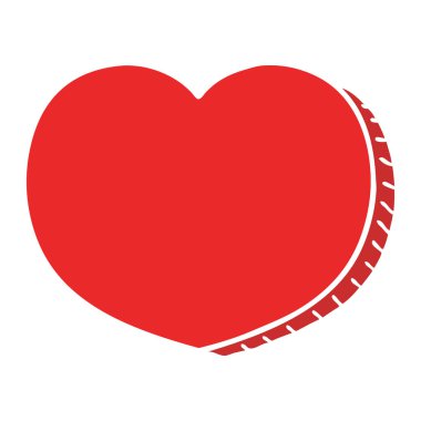 düz renk tarzı çizgi film aşk kalp