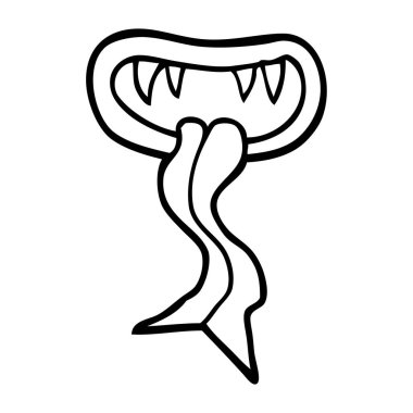 çizim karikatür canavar ağız