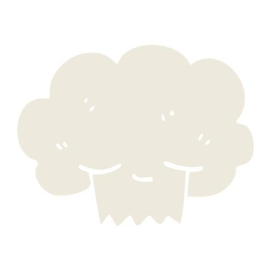 düz renk illüstrasyon karikatür patlama bulut