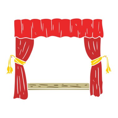 düz renk tarzı çizgi film açık perdeleri