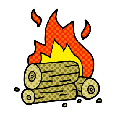 çizgi film doodle yanan günlükleri