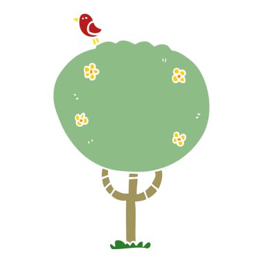 ağaç, vektör, illüstrasyon karikatür doodle