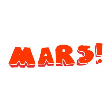 düz renk Mars metin simgesinin resmi