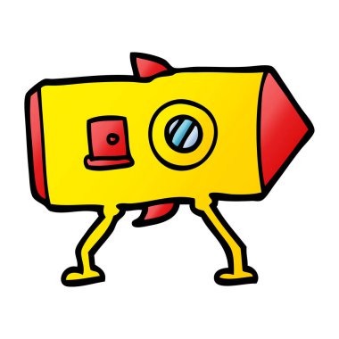 çizgi film doodle açılış uzay gemisi