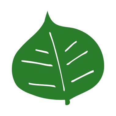 çizgi film doodle yaprak, vektör çizim 