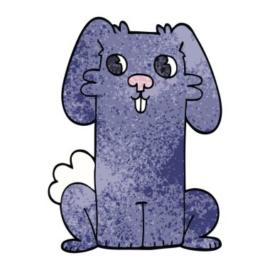 çizgi film doodle sevimli tavşan