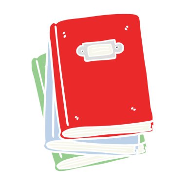 kitap Illustration düz renk