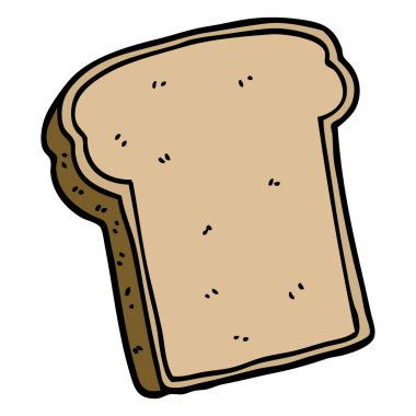 çizgi film doodle dilim ekmek