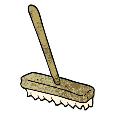 grunge dokulu illüstrasyon karikatür fırça süpürme