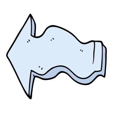 çizgi film doodle işaret eden ok