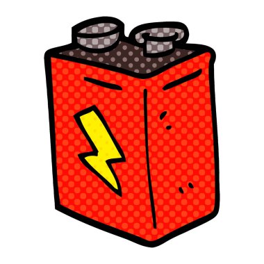 çizgi film doodle pil illüstrasyon