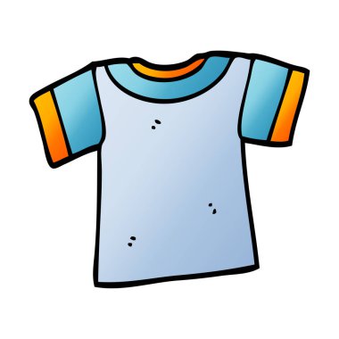 çizgi film doodle tee gömlek