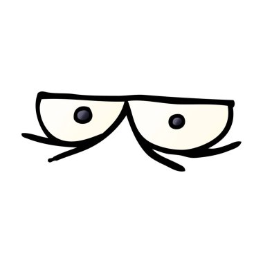 çizgi film doodle bakan gözler