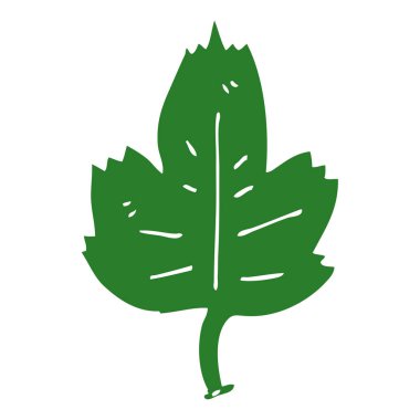 çizgi film doodle yaprak, vektör çizim 