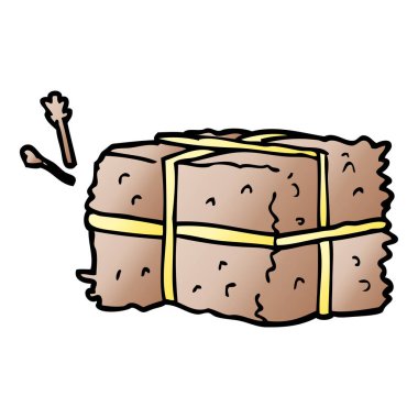 çizgi film doodle balya saman