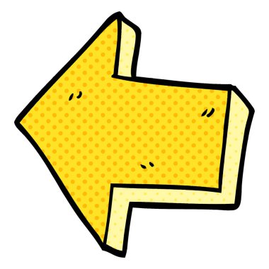 çizgi film doodle işaret eden ok