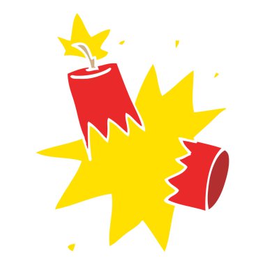 çizgi film doodle dinamit illüstrasyon