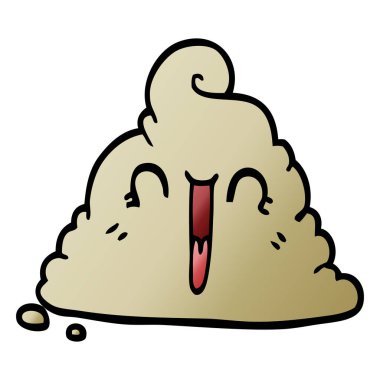 çizgi film doodle kaka beyaz arka plan üzerinde