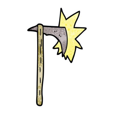 çizgi film doodle keskin balta