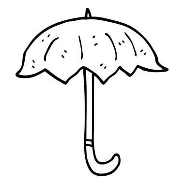 çizim karikatür açık şemsiye