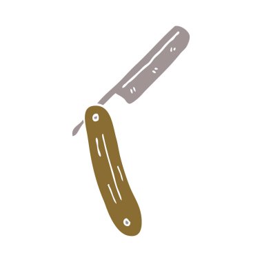 çizgi film doodle eski stil ustura