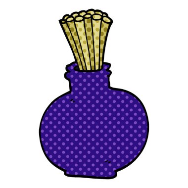 çizgi film doodle kavanoz sopa