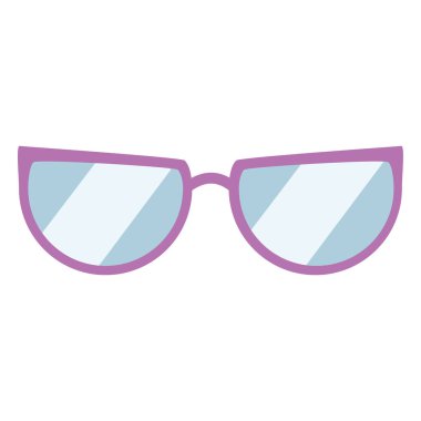 Gözlük grafik vektör çizim simgesi